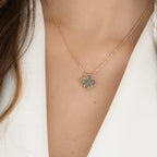 Dream CLOVER 15MM  GRAY MOTHER OF PEARL NECKLACE