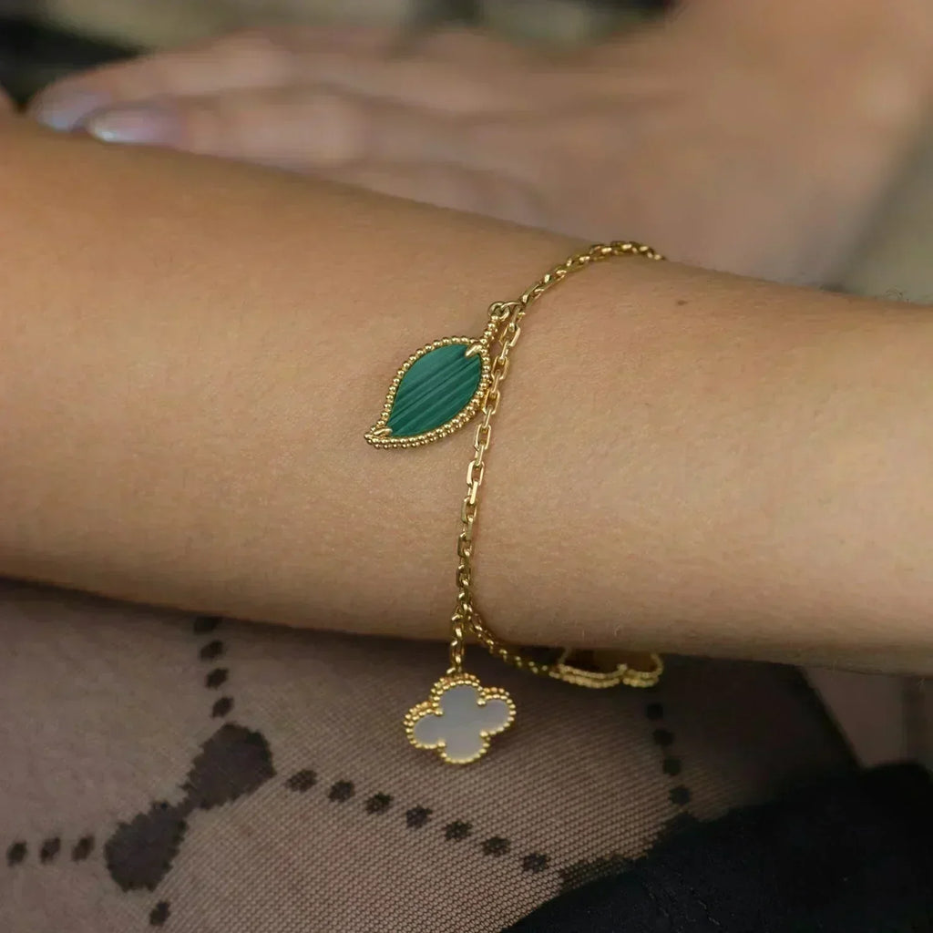 Traumhaftes LUCKY SPRING Armband mit 5 Motiven in Gold