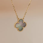Dream CLOVER 15MM  GRAY MOTHER OF PEARL NECKLACE