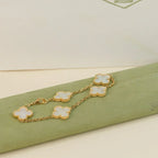 [Dream ]New CLOVER WHITE PEARL MOP 5 MOTIF BRACELET COLLECTION