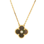 Dream CLOVER 15MM DIAMOND AND MOTHER-OF-GREY NECKLACE
