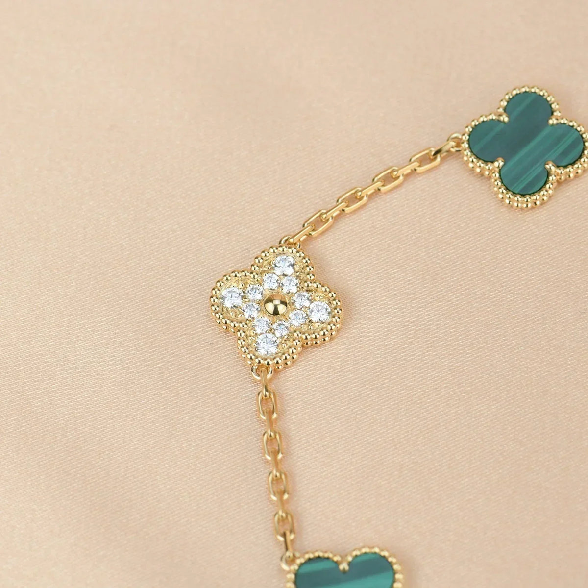 [Dream ]Neue CLOVER 5 MOTIV MALACHIT ARMBAND KOLLEKTION