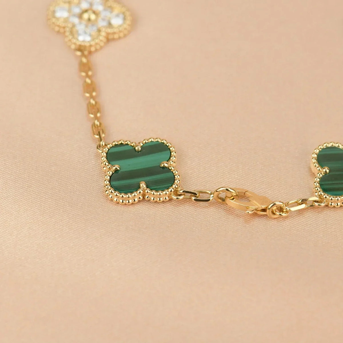 [Dream ]Neue CLOVER 5 MOTIV MALACHIT ARMBAND KOLLEKTION