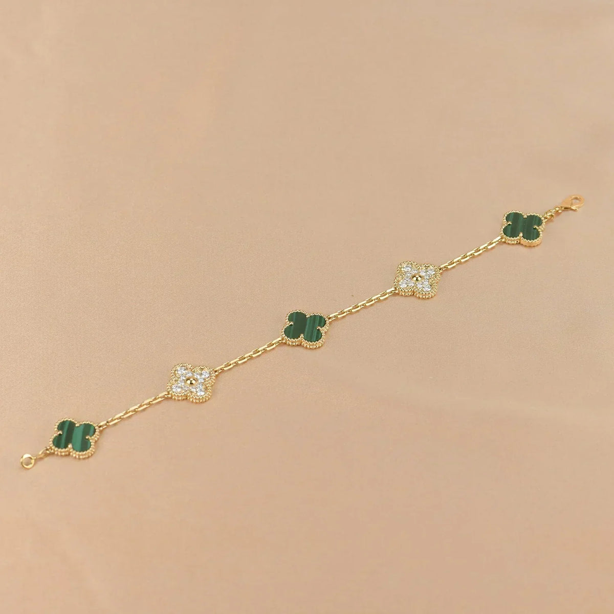 [Dream ]Neue CLOVER 5 MOTIV MALACHIT ARMBAND KOLLEKTION
