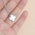 Dream CLOVER  15MM WHITE MOTHER-OF-PEARL SILVER