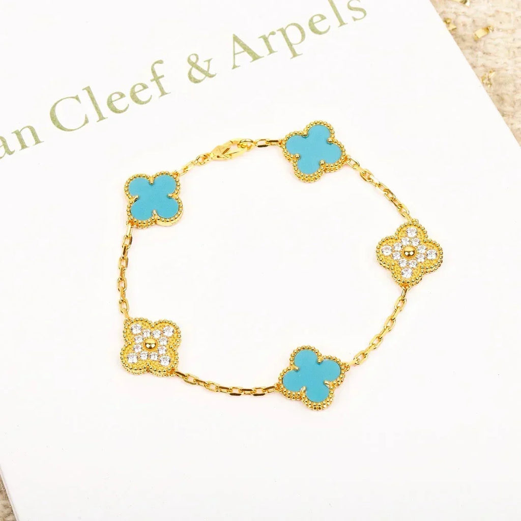 [Dream ]NEUE CLOVER 5-MOTIV TÜRKIS-ARMBAND-KOLLEKTION