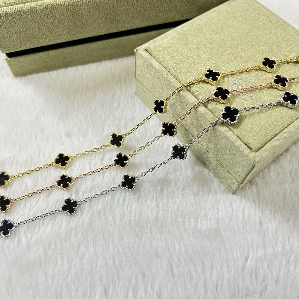 [Dream ]CLOVER 6 MOTIF  ONYXS BRACELET
