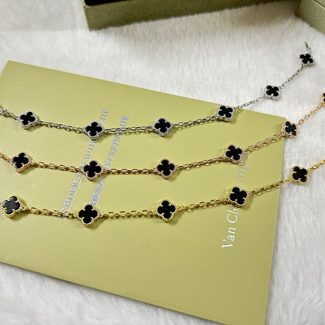 [Dream ]CLOVER 6 MOTIF  ONYXS BRACELET