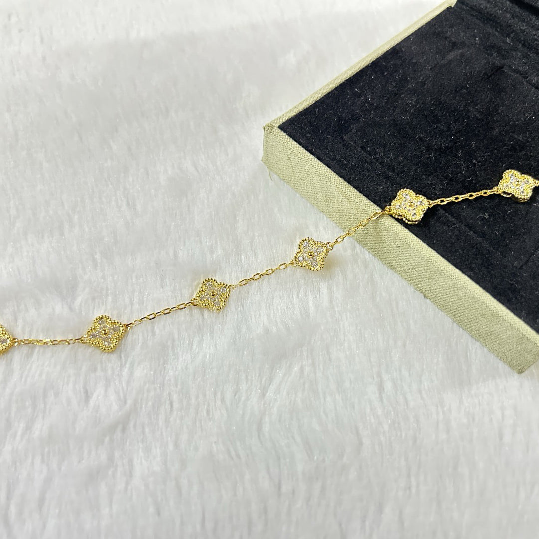 [Dream ]New CLOVER 6 MOTIF DIAMOND BRACELET