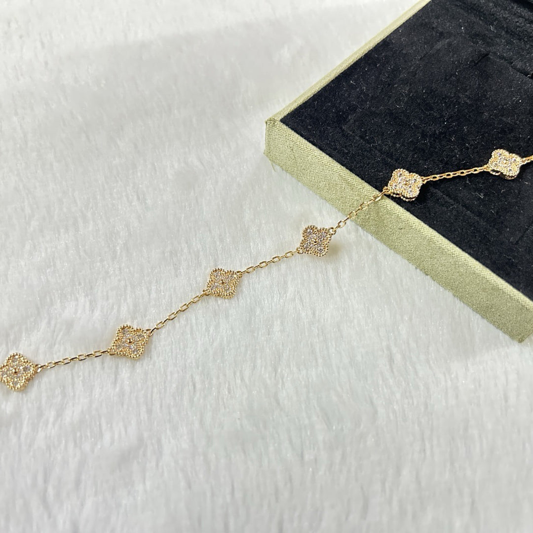[Dream ]New CLOVER 6 MOTIF DIAMOND BRACELET