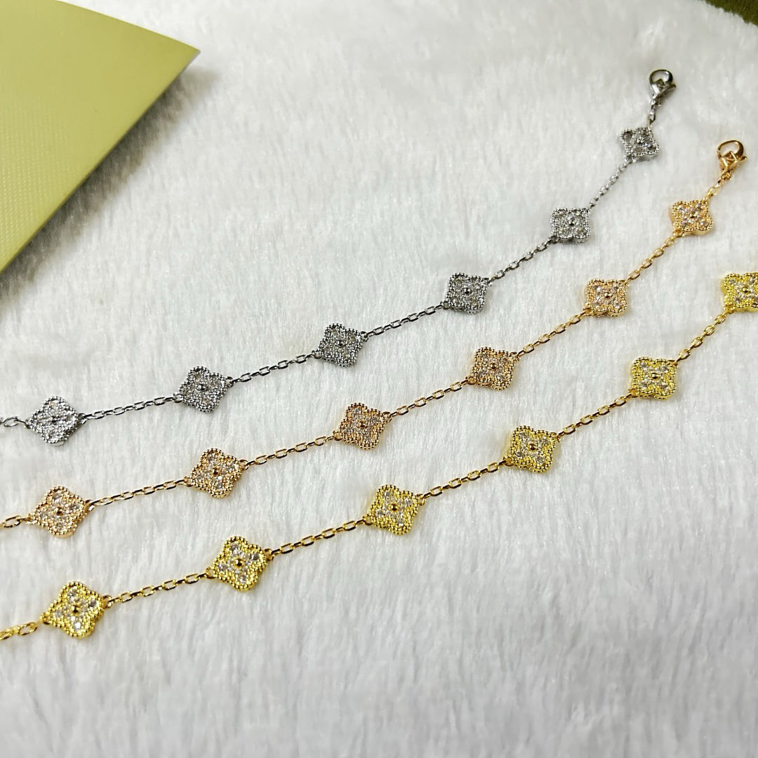 [Dream ]New CLOVER 6 MOTIF DIAMOND BRACELET