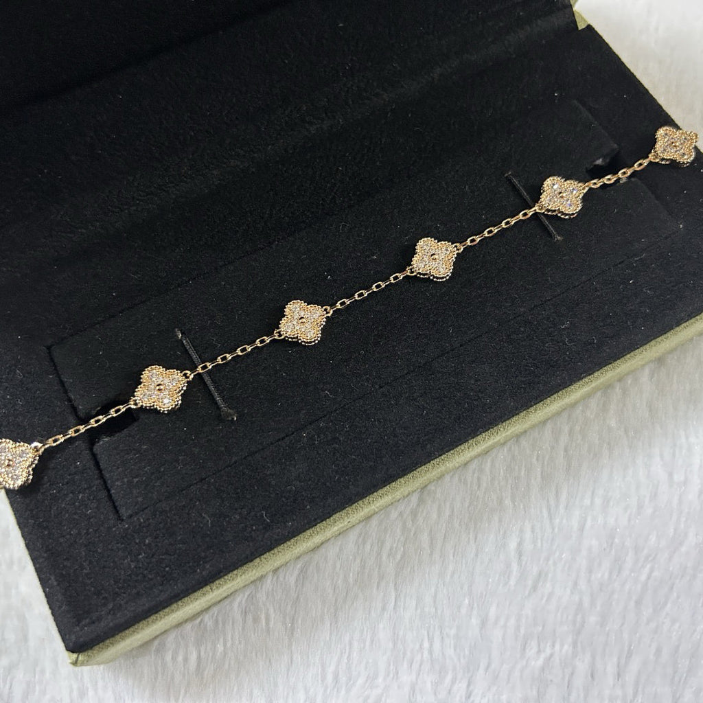 [Dream ]New CLOVER 6 MOTIF DIAMOND BRACELET