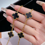 Dream CLOVER 10 MOTIFS ONYX NECKLACE