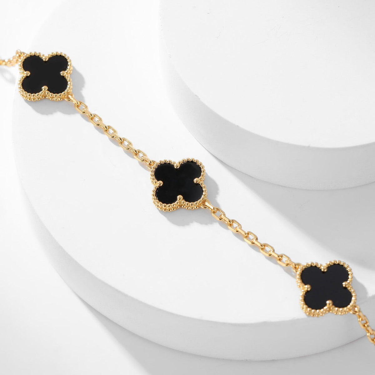 Dream CLOVER 10 MOTIFS ONYX NECKLACE