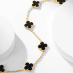 Dream CLOVER 10 MOTIFS ONYX NECKLACE