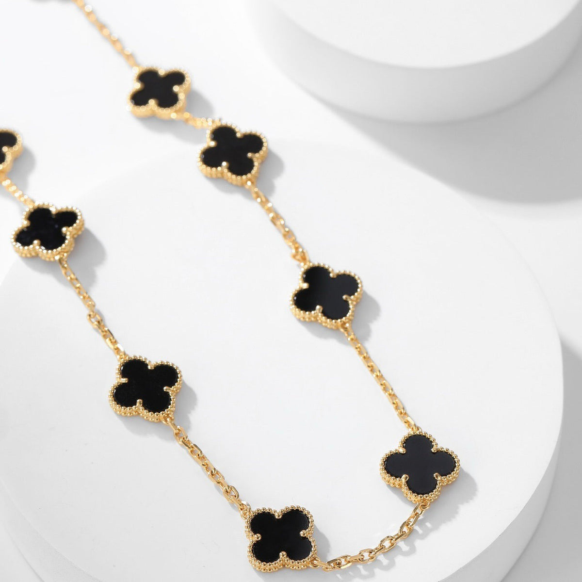 Dream CLOVER 10 MOTIFS ONYX NECKLACE
