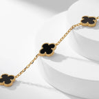 Dream CLOVER 10 MOTIFS ONYX NECKLACE