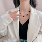 Dream CLOVER 10 MOTIFS ONYX NECKLACE