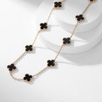 Dream CLOVER 10 MOTIFS ONYX NECKLACE