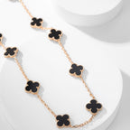 Dream CLOVER 10 MOTIFS ONYX NECKLACE