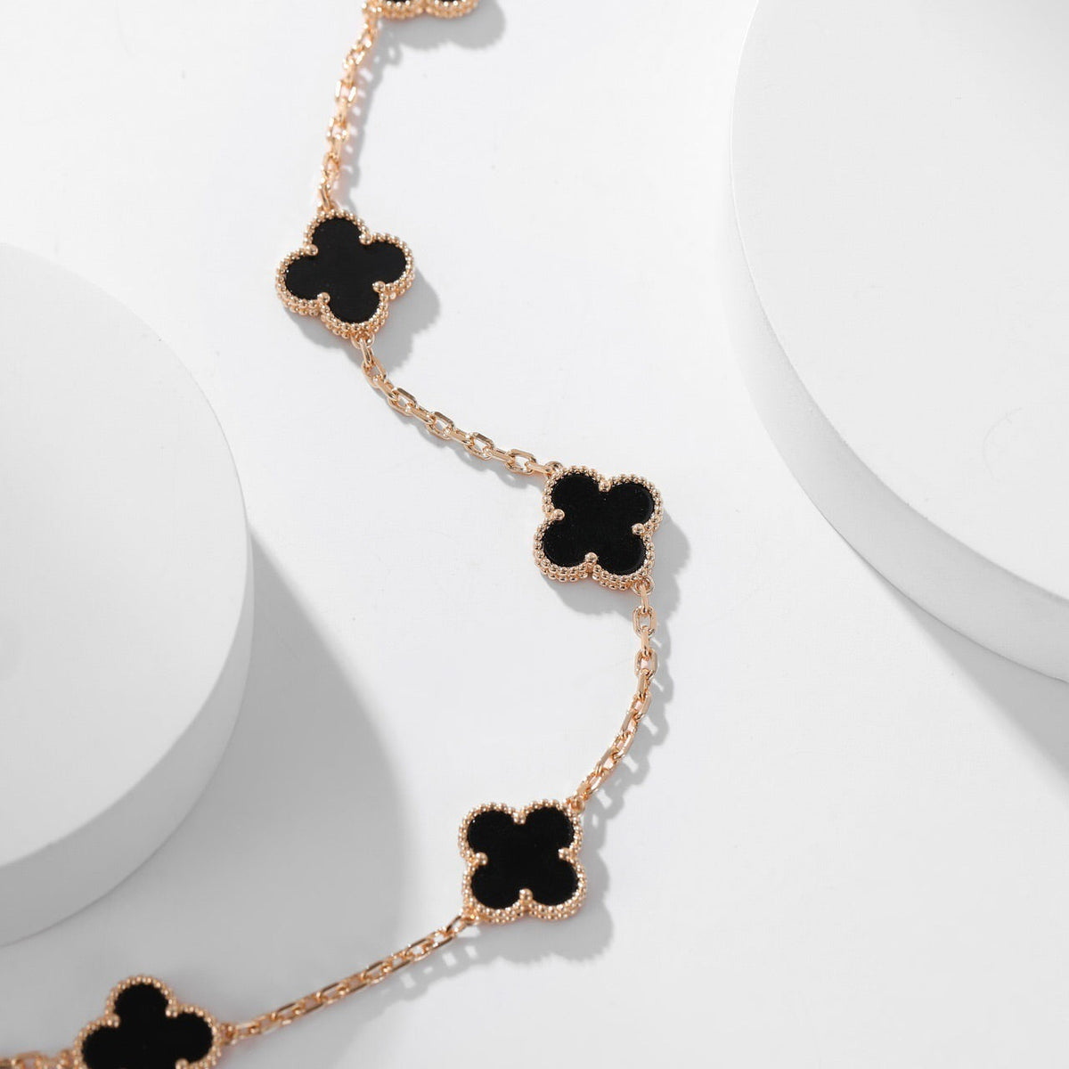 Dream CLOVER 10 MOTIFS ONYX NECKLACE