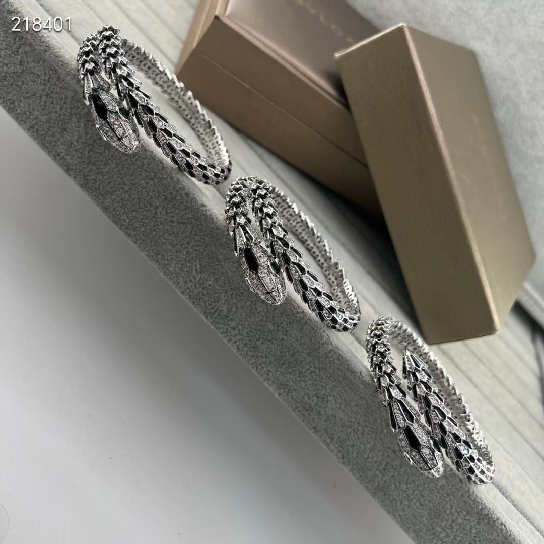 [Dream ] EW OBSIDIAN & DIAMOND SERPENT BRACELET