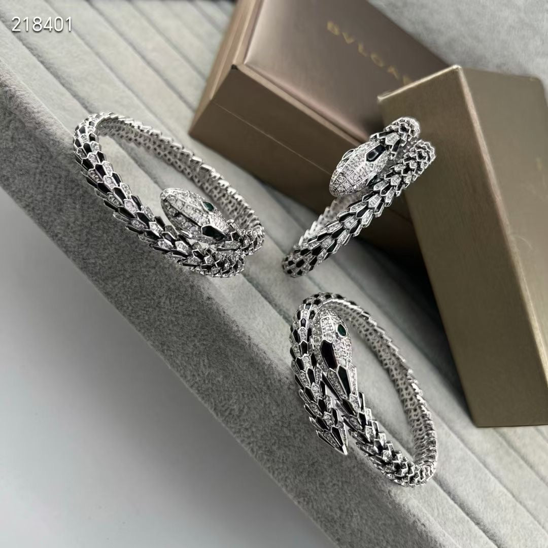 [Dream ] EW OBSIDIAN & DIAMOND SERPENT BRACELET