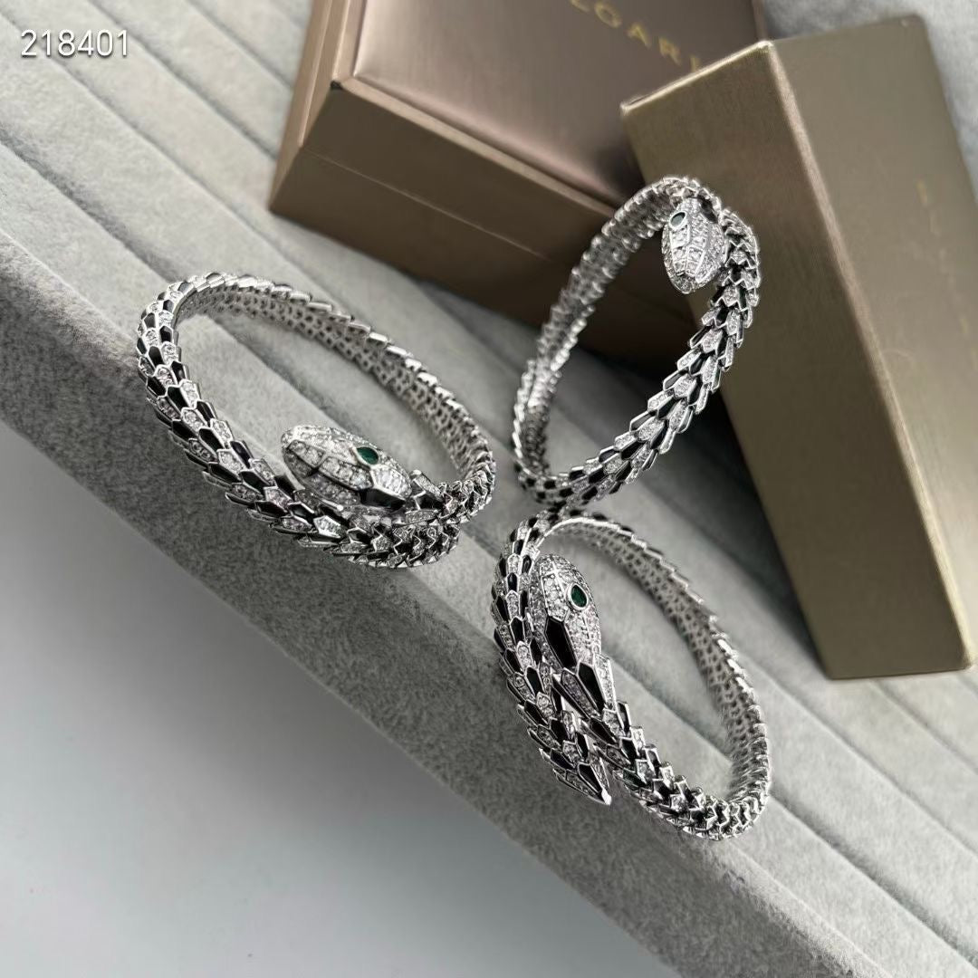[Dream ] EW OBSIDIAN & DIAMOND SERPENT BRACELET