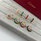 [Dream ] NEW COLORED GEMSTONE COLLECTION SMALL HOOP EARRINGS