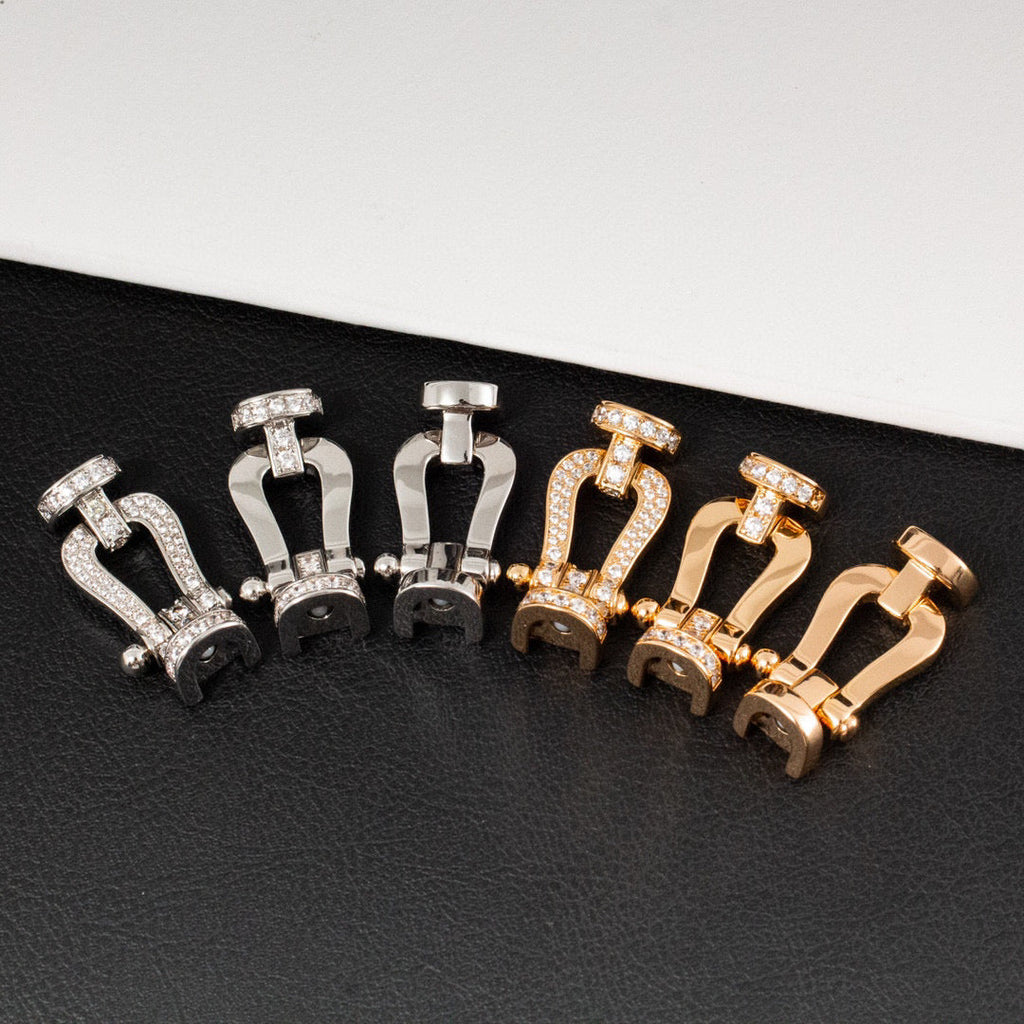 Dream FORCE LARGE HORSESHOE HALF DIAMOND BRACELET ROSE GOLD