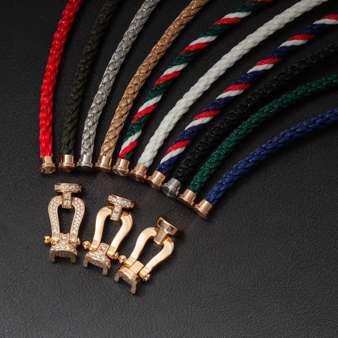 DREAM FORCE GROSSES HUFEISENARMBAND OHNE DIAMANTEN GOLD