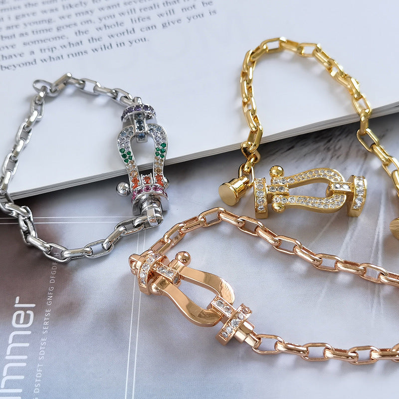 Dream FORCE LARGE HORSESHOE CLASP  METAL BRACELET