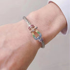 Dream FORC LARGE HORSESHOE  COLORED DIAMOND BRACELET SILVER