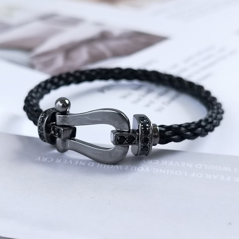 Dream FORCE LARGE SERIES HORSESHOE BLACK SAMURAI BRACELET