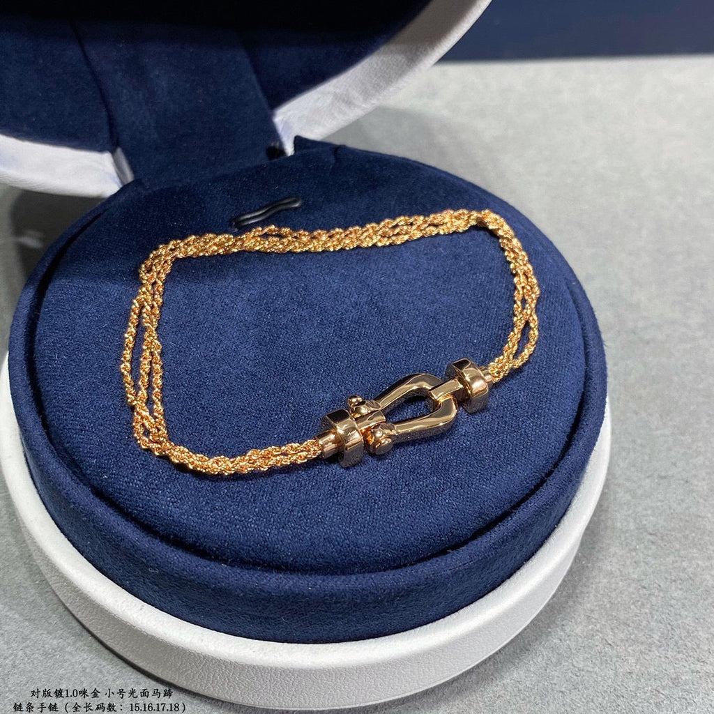 Dream FORCE SMALL HORSESHOE  DIAMOND CHAIN ROPE BRACELET