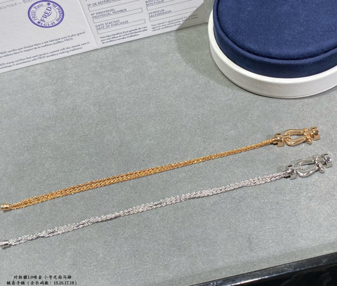 Dream FORCE SMALL HORSESHOE  DIAMOND CHAIN ROPE BRACELET