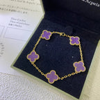 [Dream ]New  CLOVER 5 MOTIF VIOLET BRACELET COLLECTION