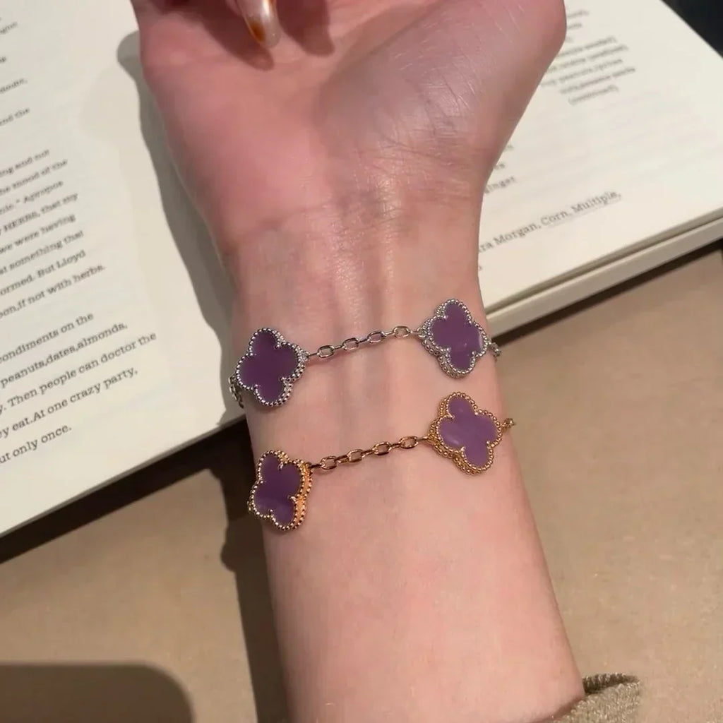 [Dream ]New  CLOVER 5 MOTIF VIOLET BRACELET COLLECTION