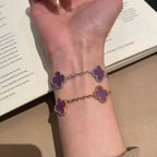 [Dream ]New  CLOVER 5 MOTIF VIOLET BRACELET COLLECTION