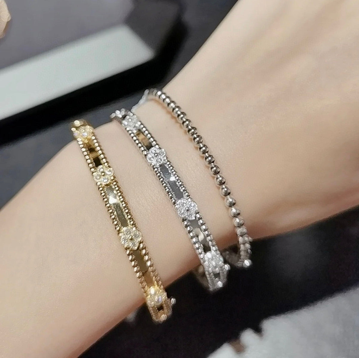 Dream CLOVER BRACELET 4MM DIAMONDS