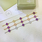 [Dream ]New  CLOVER 5 MOTIF VIOLET BRACELET COLLECTION
