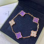 [Dream ]New  CLOVER 5 MOTIF VIOLET BRACELET COLLECTION