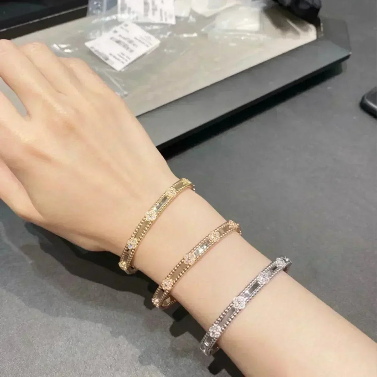 Dream CLOVER BRACELET 4MM DIAMONDS