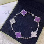 [Dream ]New  CLOVER 5 MOTIF VIOLET BRACELET COLLECTION