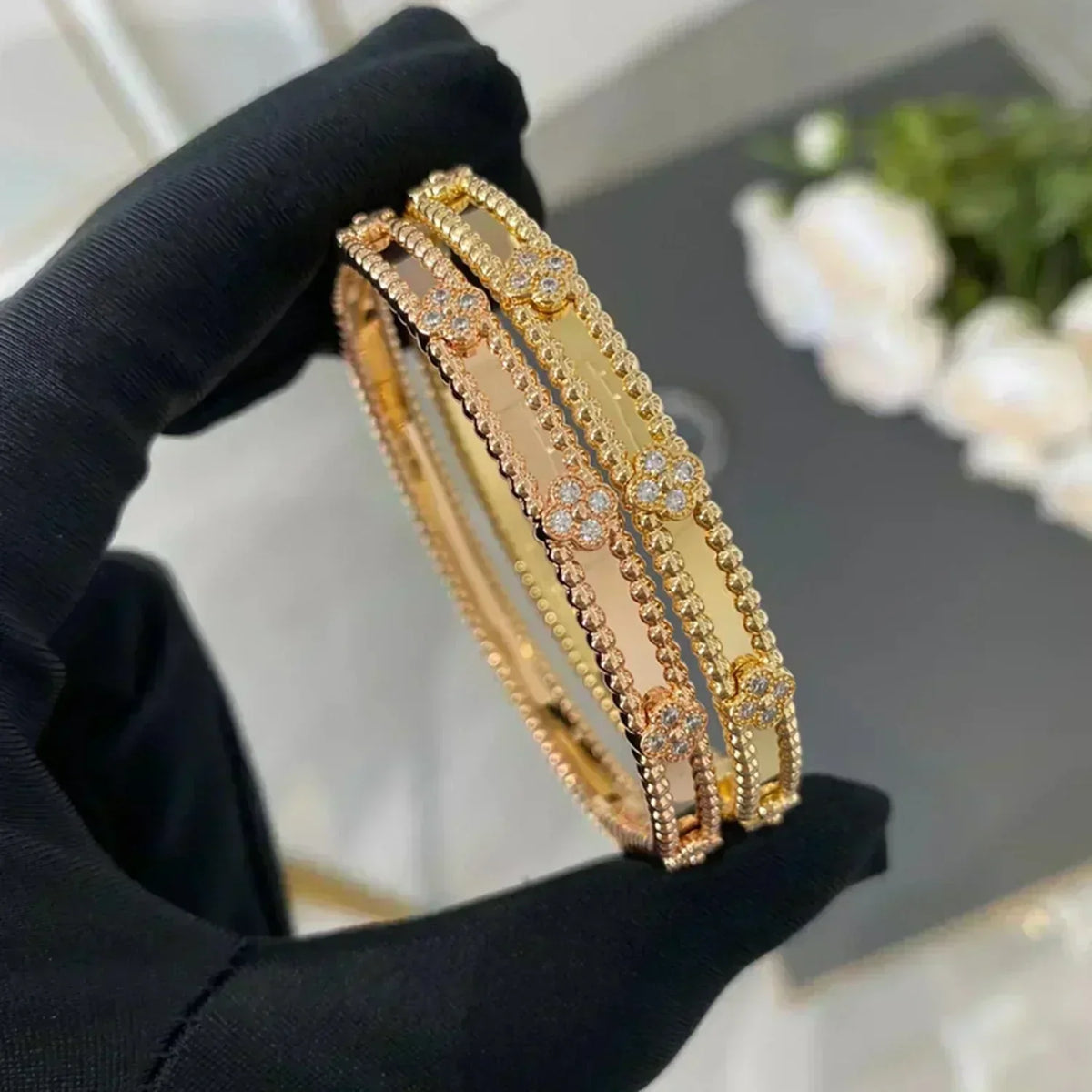 Dream CLOVER BRACELET 4MM DIAMONDS