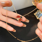Dream LUCKY CARNELIAN MARIENKÄFER-HALSKETTE