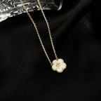 Dream LUCKY  WHITE MOP  PLUM BLOSSOM NECKLACE