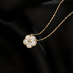 Dream LUCKY  WHITE MOP  PLUM BLOSSOM NECKLACE