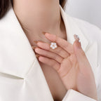 Dream LUCKY  WHITE MOP  PLUM BLOSSOM NECKLACE