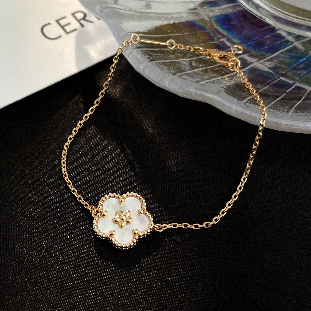 Dream LUCKY WHITE MOP PLUM BLOSSOM  BRACELET